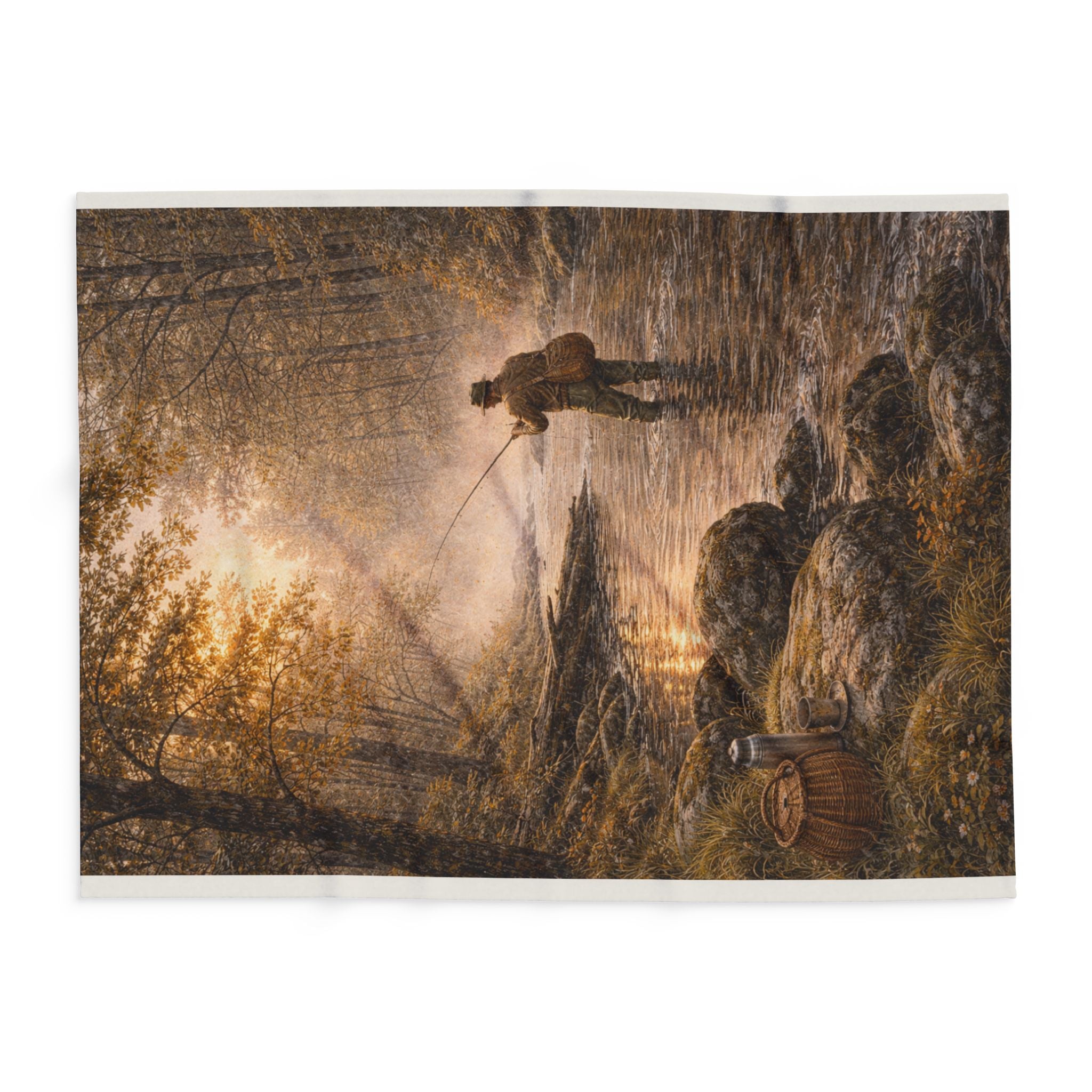 GK05 – The Woodland Fisherman – Countryside Throw Blanket