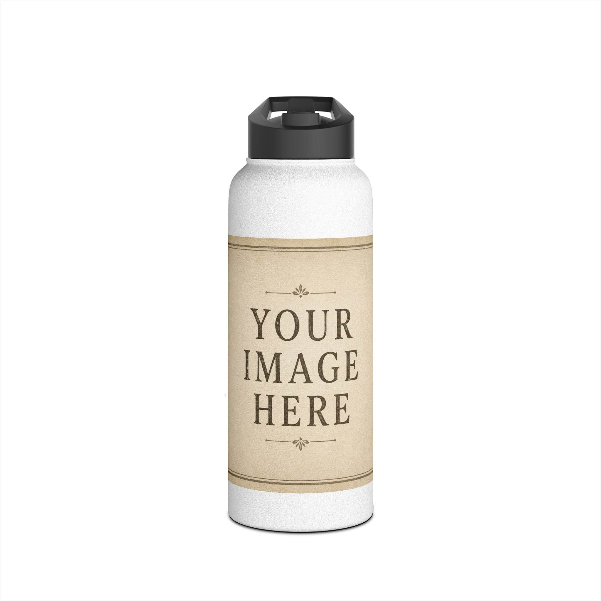 Personalised Memory Stainless Steel Water Bottle, Standard Lid