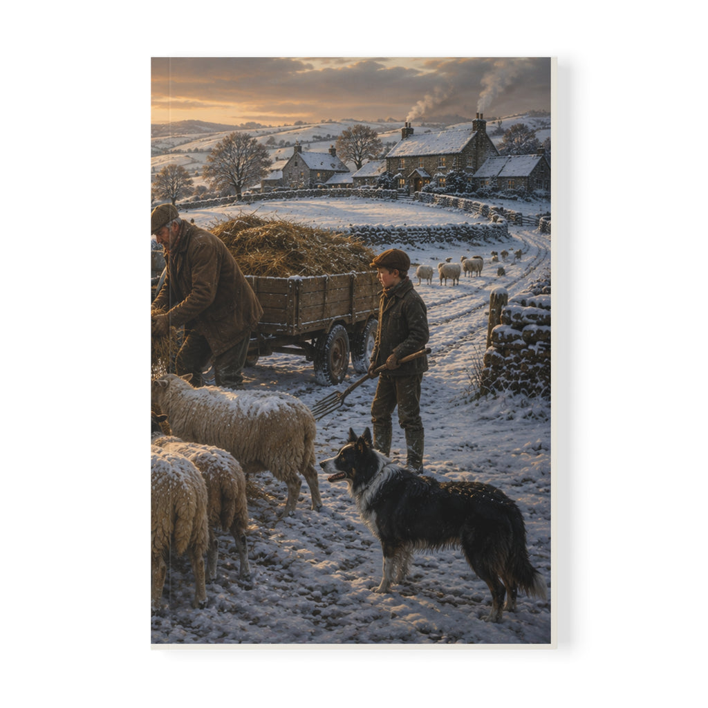 Winter Feeding Time Softcover Notebook, A5