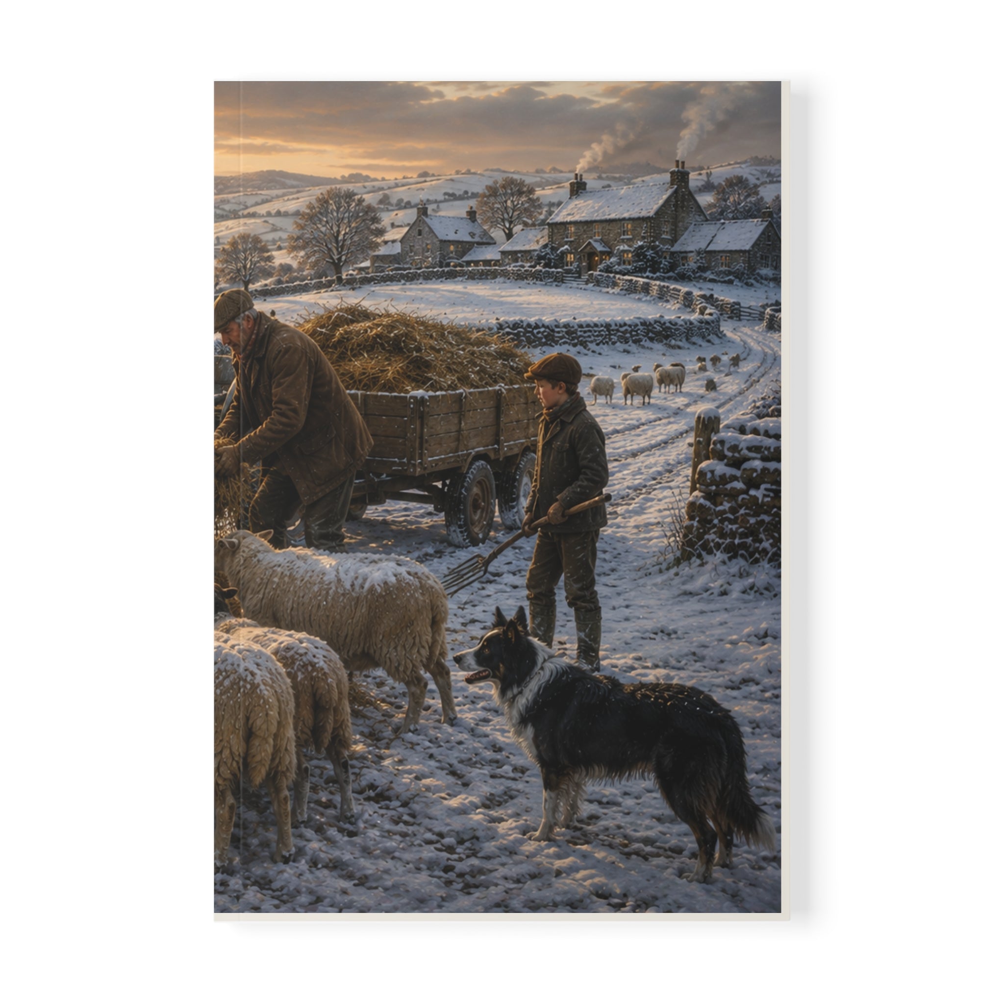 Winter Feeding Time Softcover Notebook, A5
