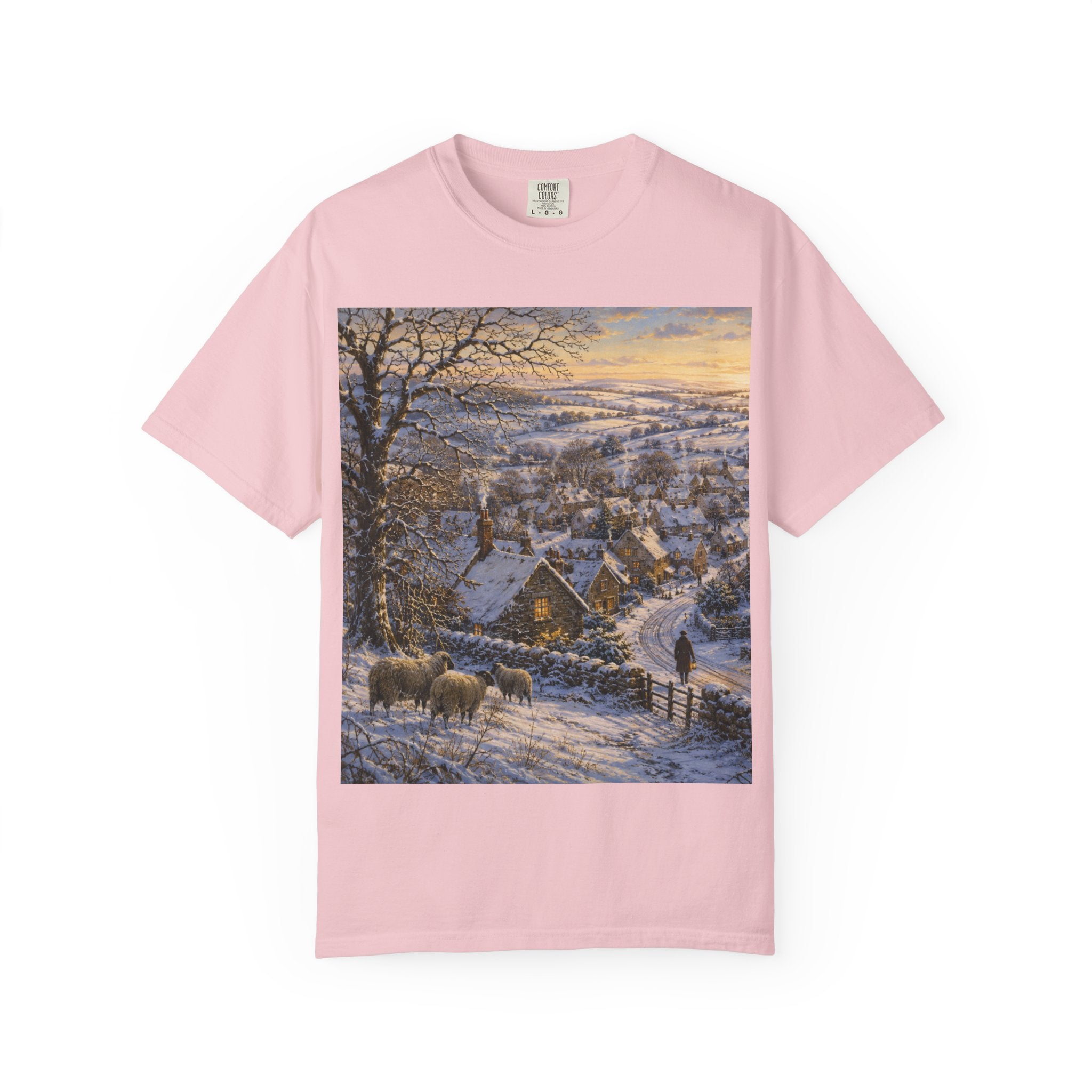 Winter over Willowbrook Village Unisex Garment-Dyed T-shirt