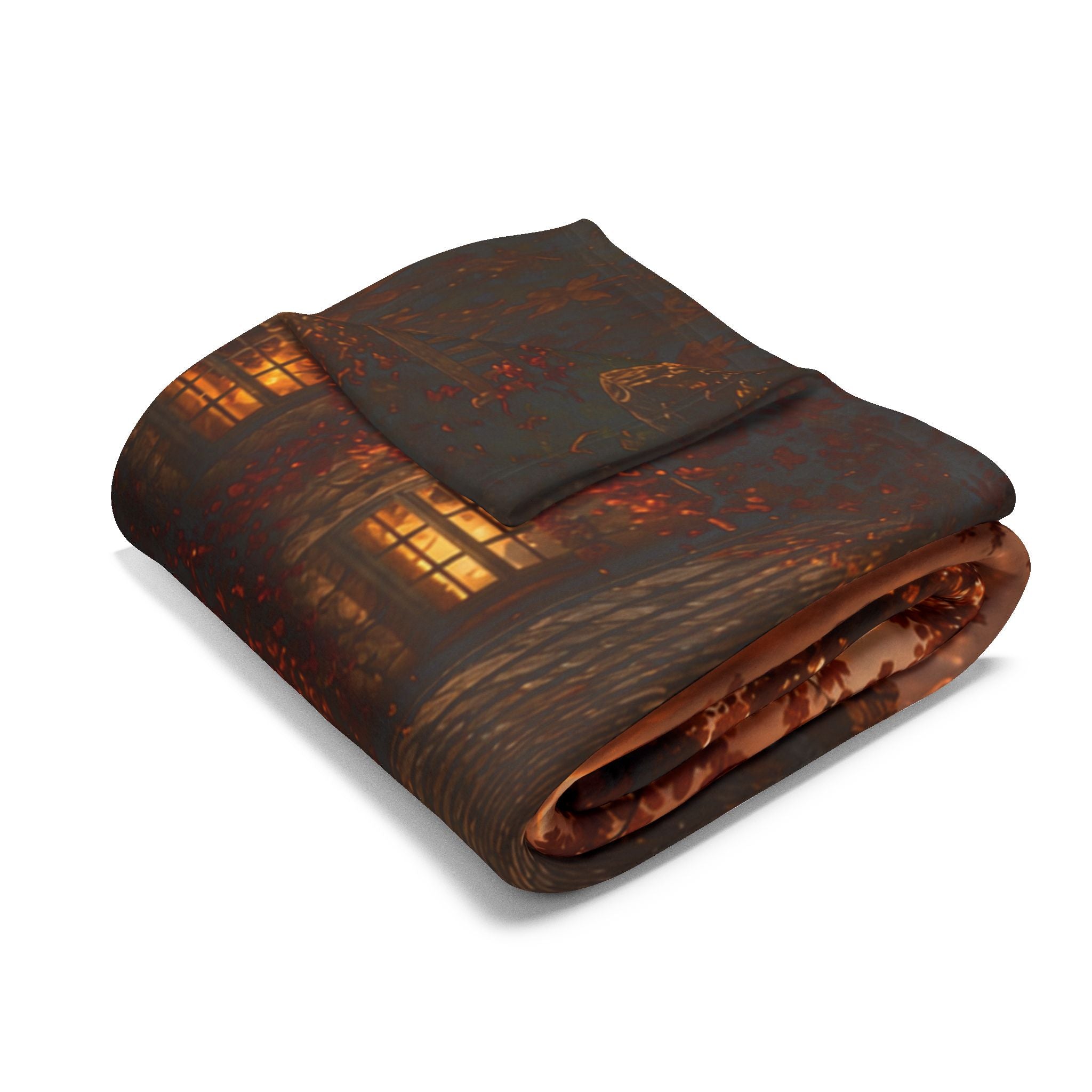 Horkey in the Autumn Lane Arctic Fleece Blanket
