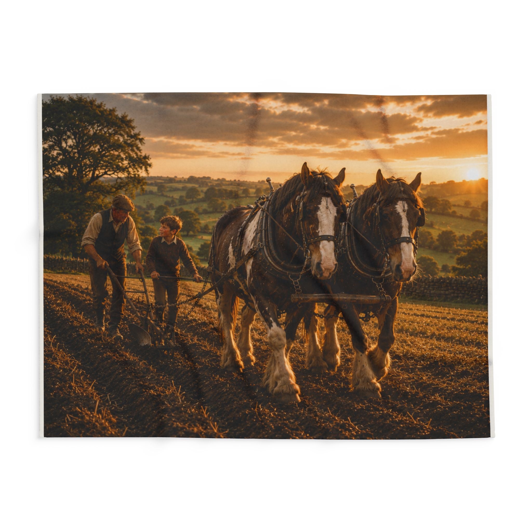 Learning to Plough Arctic Fleece Blanket