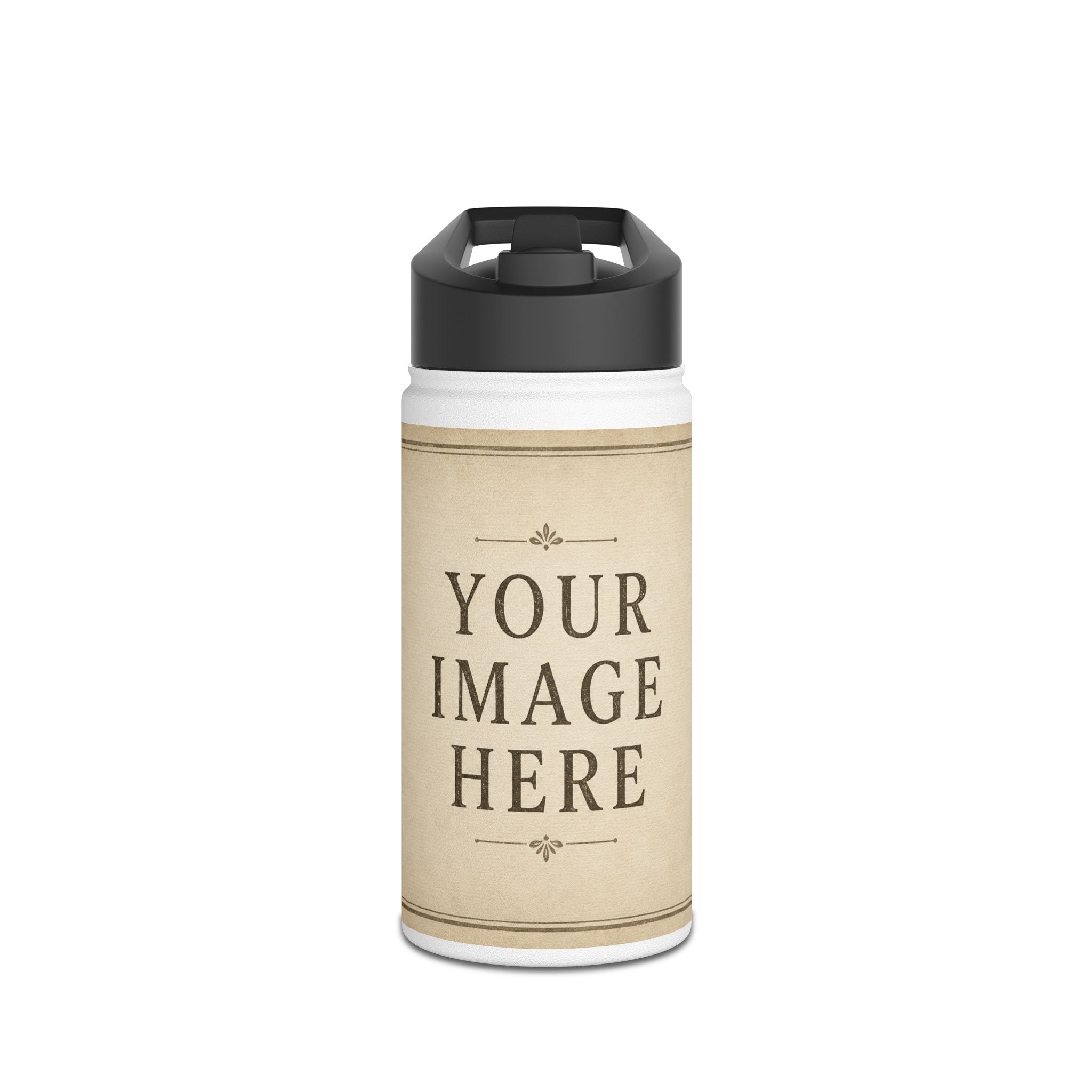 Personalised Memory Stainless Steel Water Bottle, Standard Lid