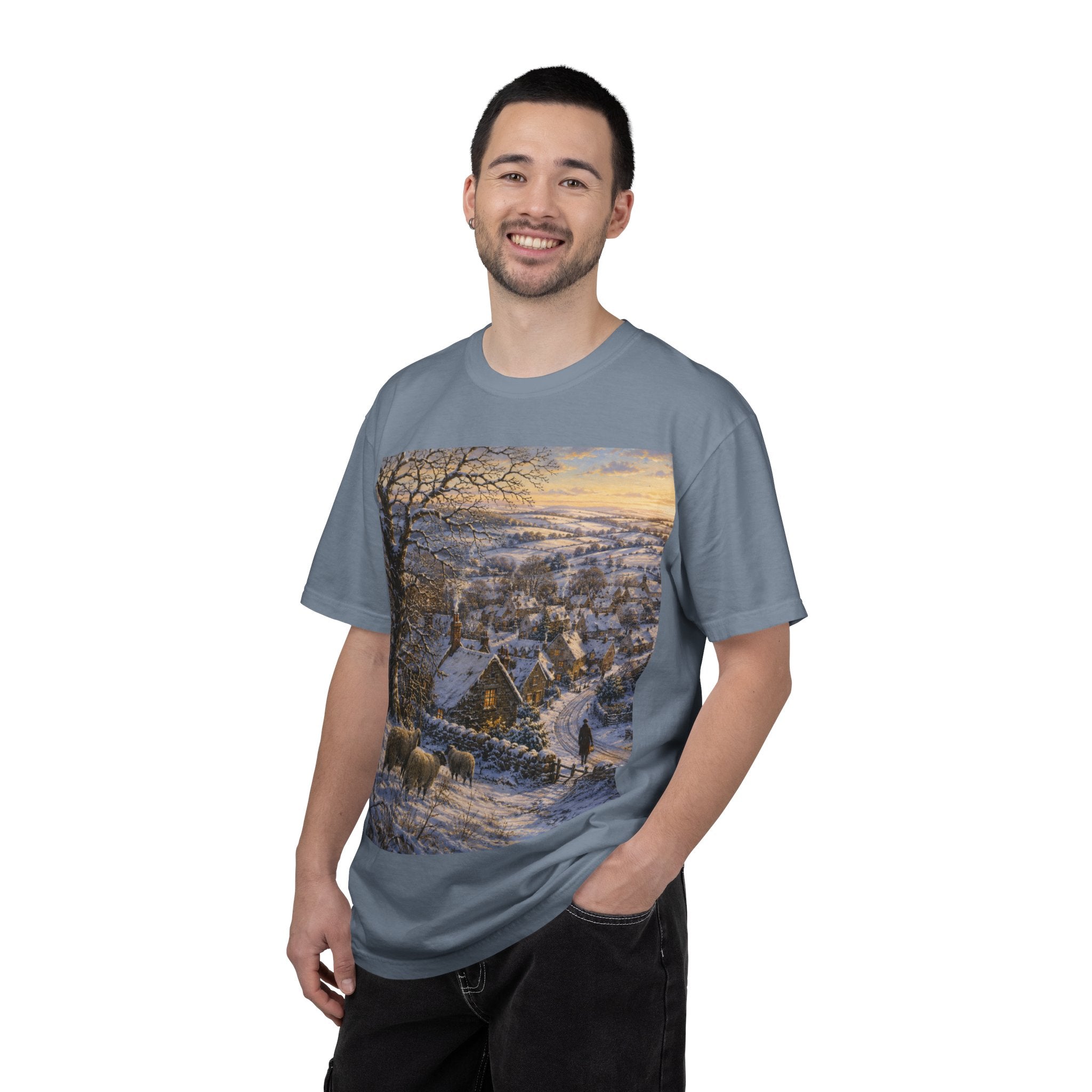 Winter over Willowbrook Village Unisex Garment-Dyed T-shirt