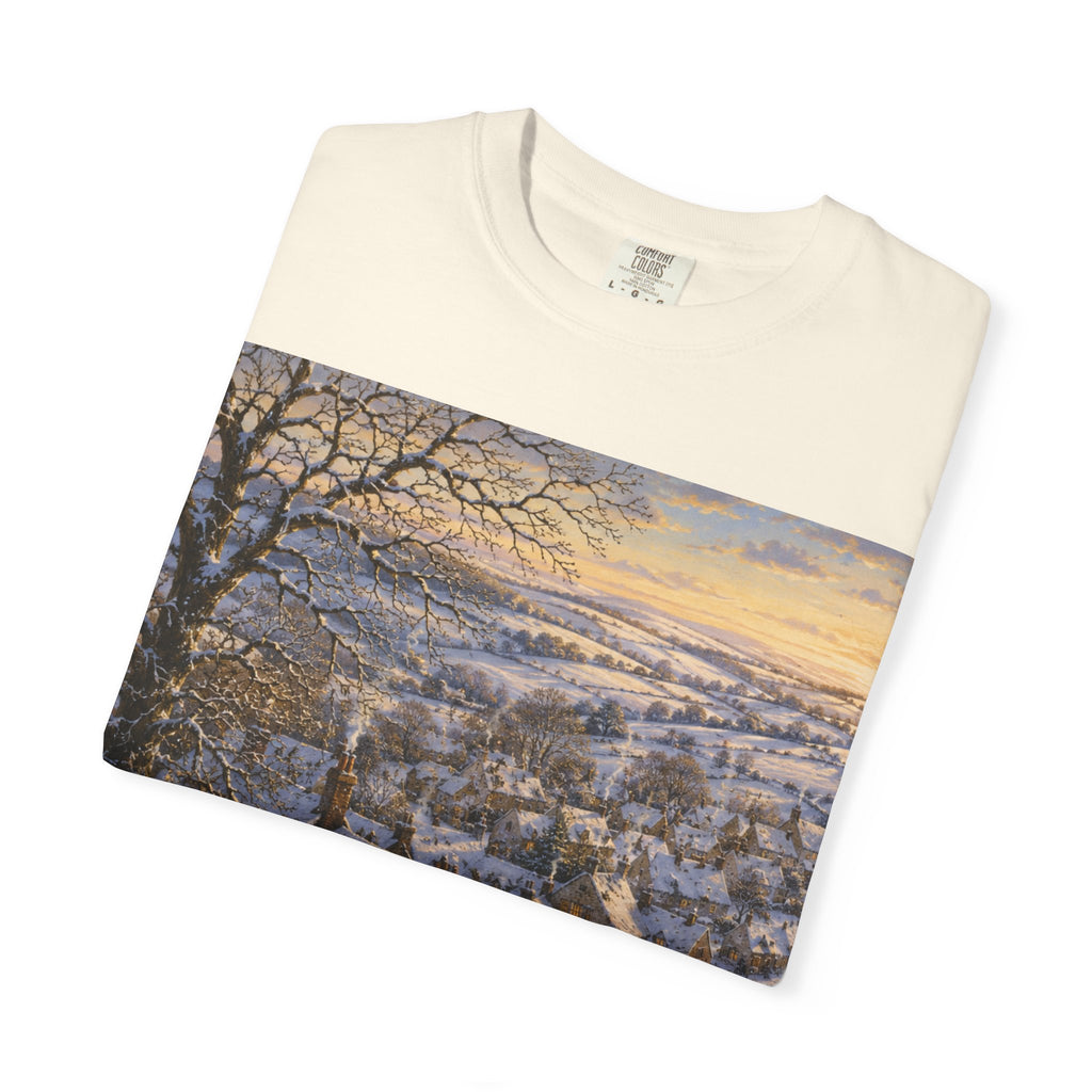 Winter over Willowbrook Village Unisex Garment-Dyed T-shirt