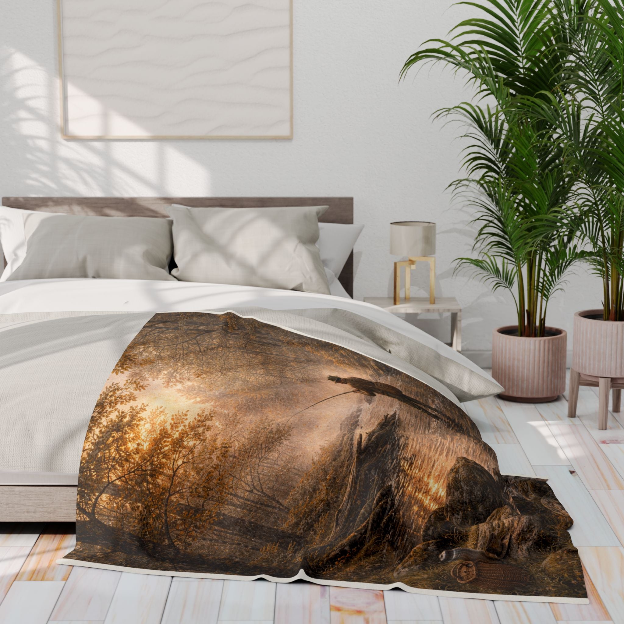 GK05 – The Woodland Fisherman – Countryside Throw Blanket