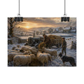 Winter Feeding Time Rolled Posters