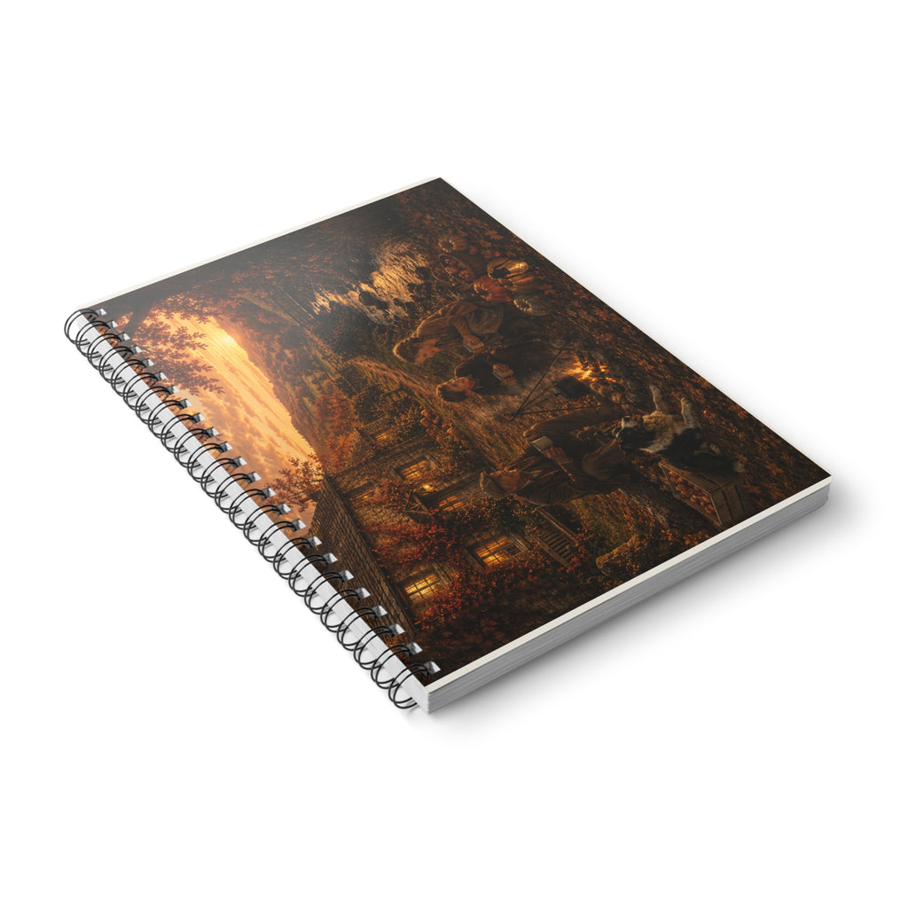 Horkey in the Autumn Lane Wirobound Softcover Notebook, A5
