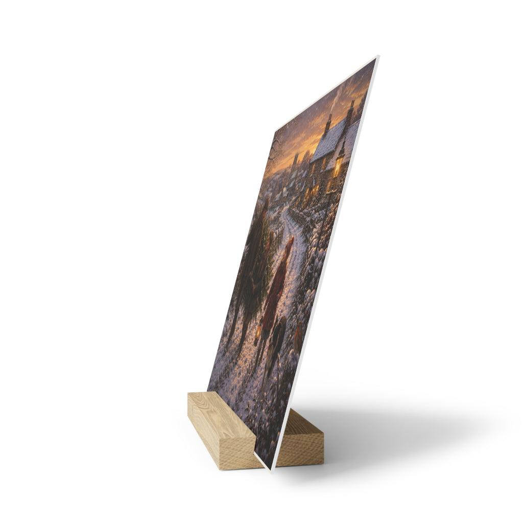 Bringing Home the Christmas Tree Gallery Board with Stand