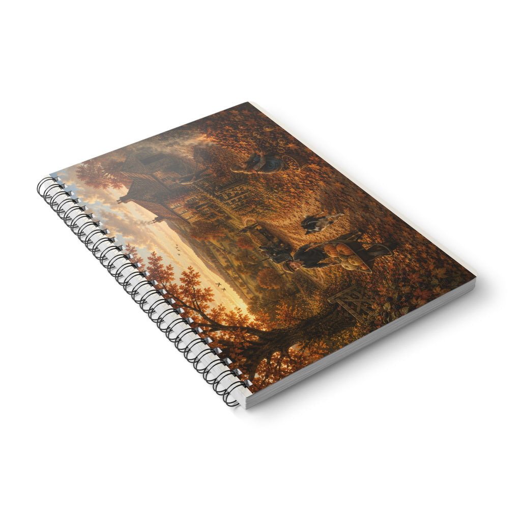 Autumn on the Farm Wirobound Softcover Notebook, A5