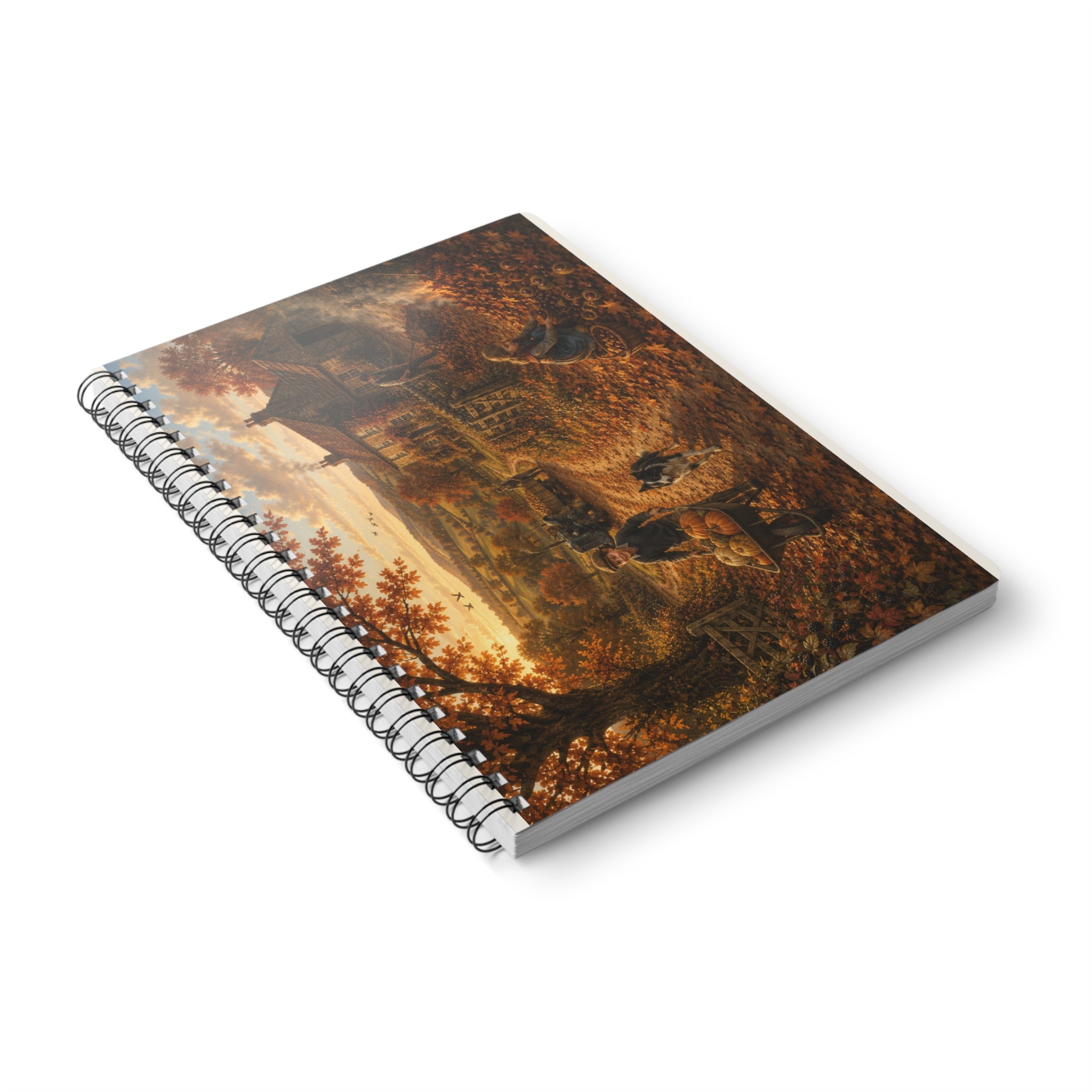Autumn on the Farm Wirobound Softcover Notebook, A5
