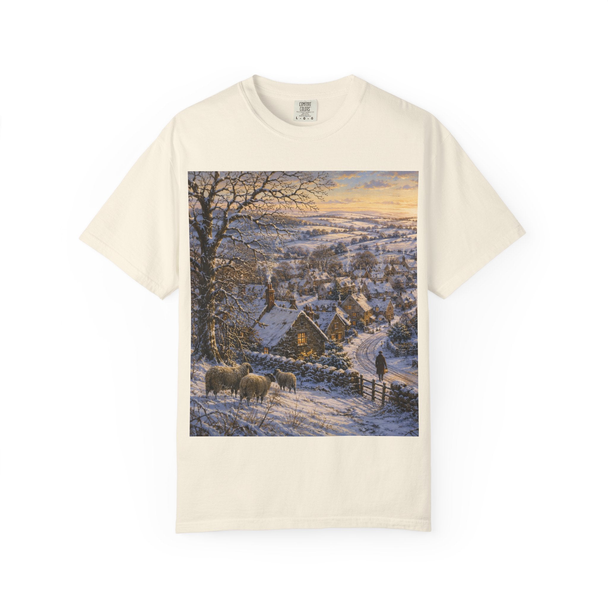 Winter over Willowbrook Village Unisex Garment-Dyed T-shirt