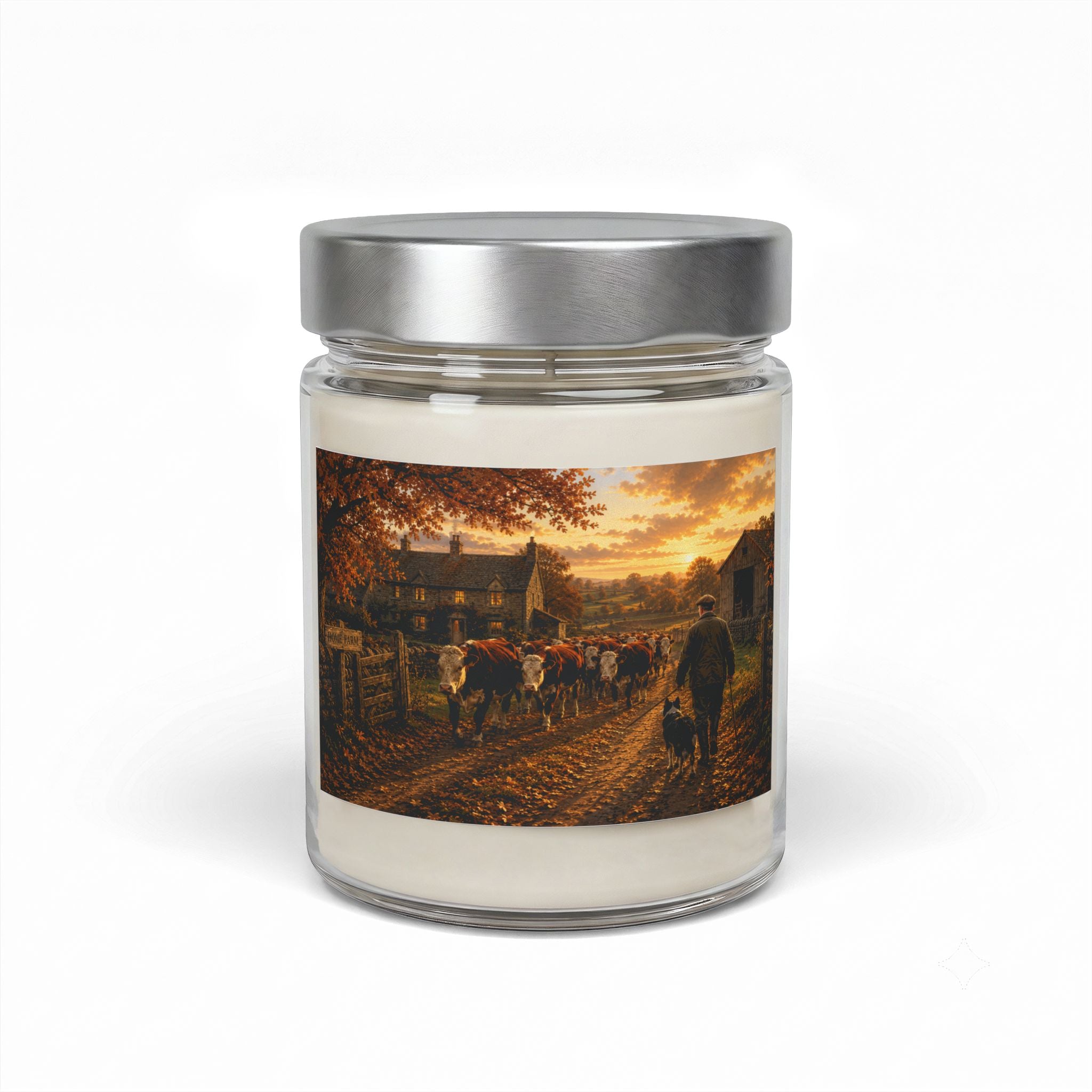 Cattle Coming Home Soy Wax Candle in Jar, 9oz