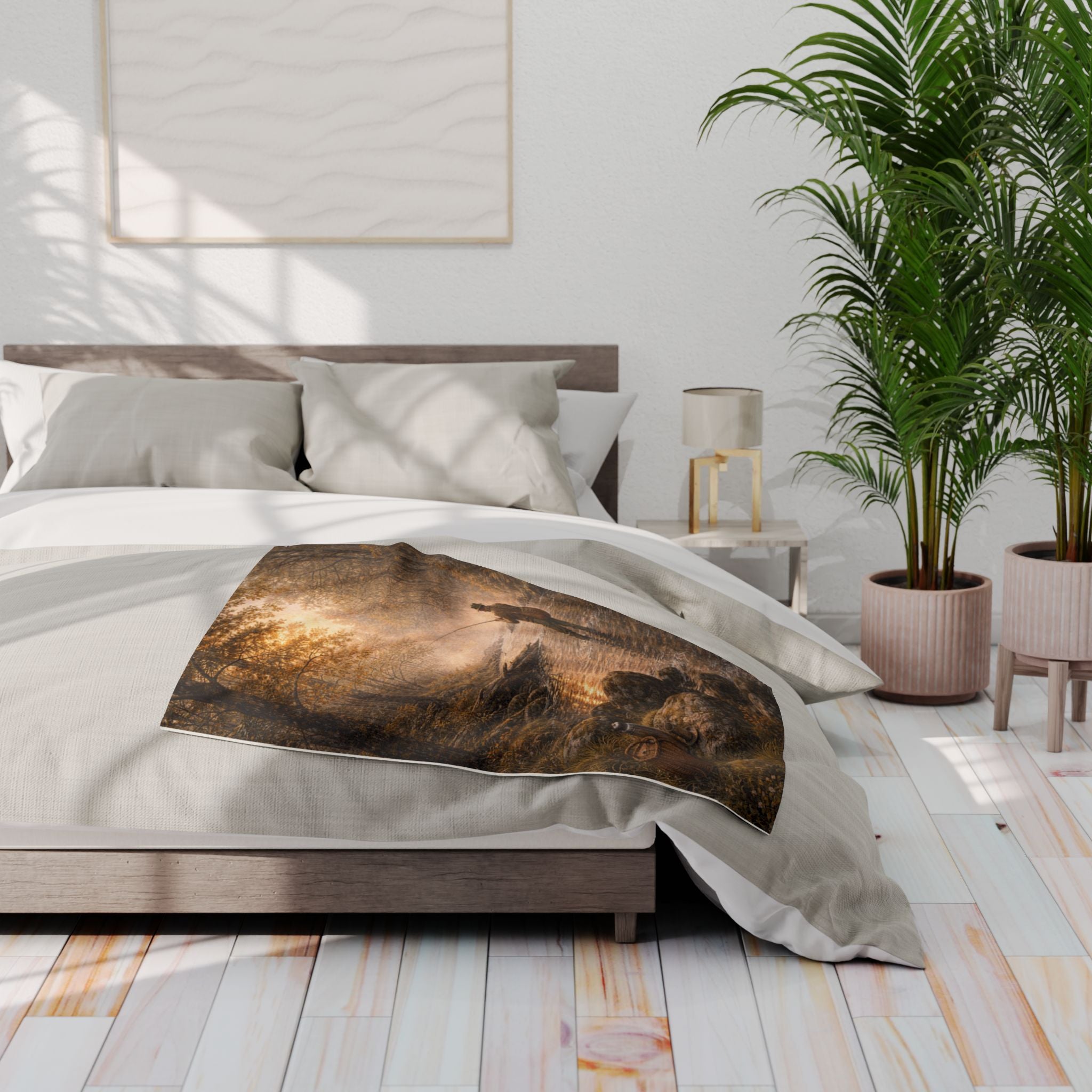 GK05 – The Woodland Fisherman – Countryside Throw Blanket