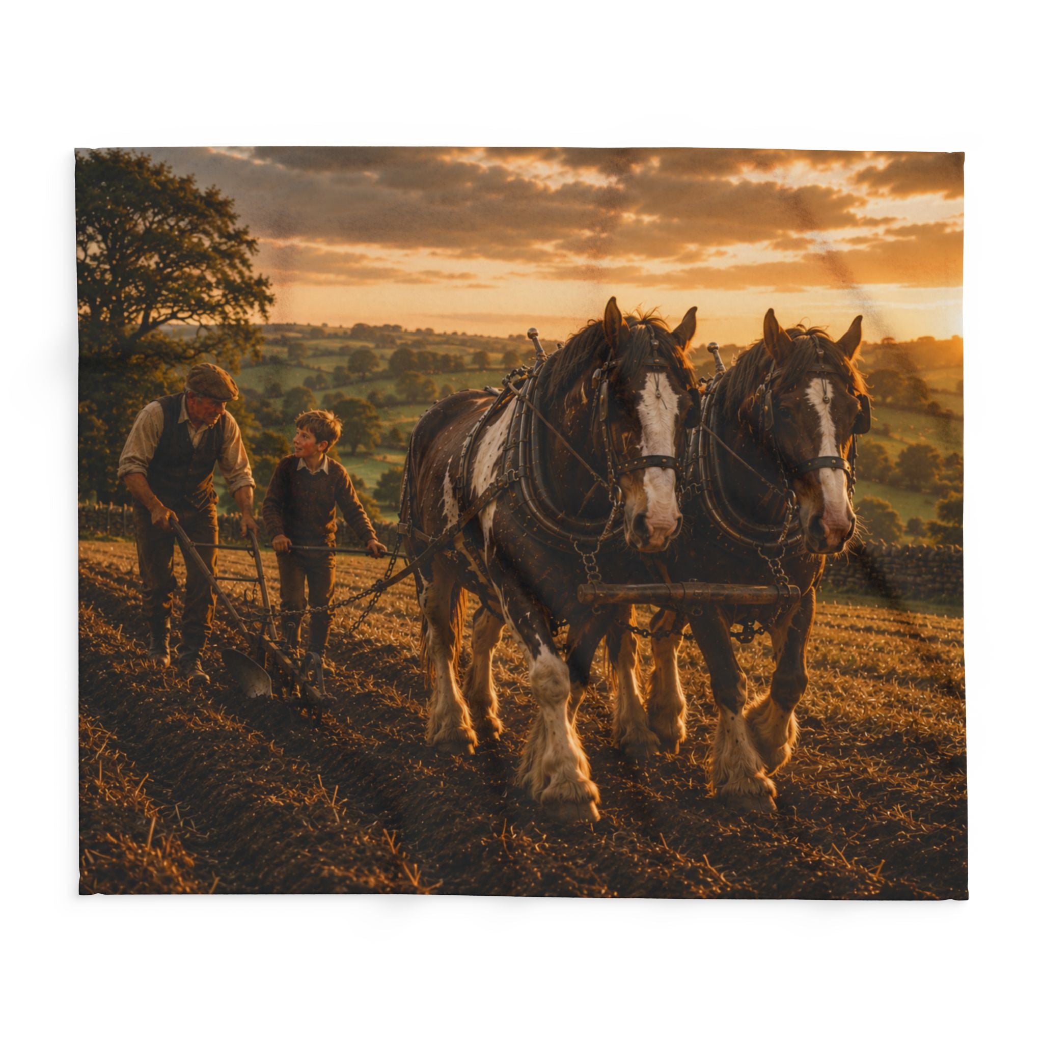 Learning to Plough Arctic Fleece Blanket