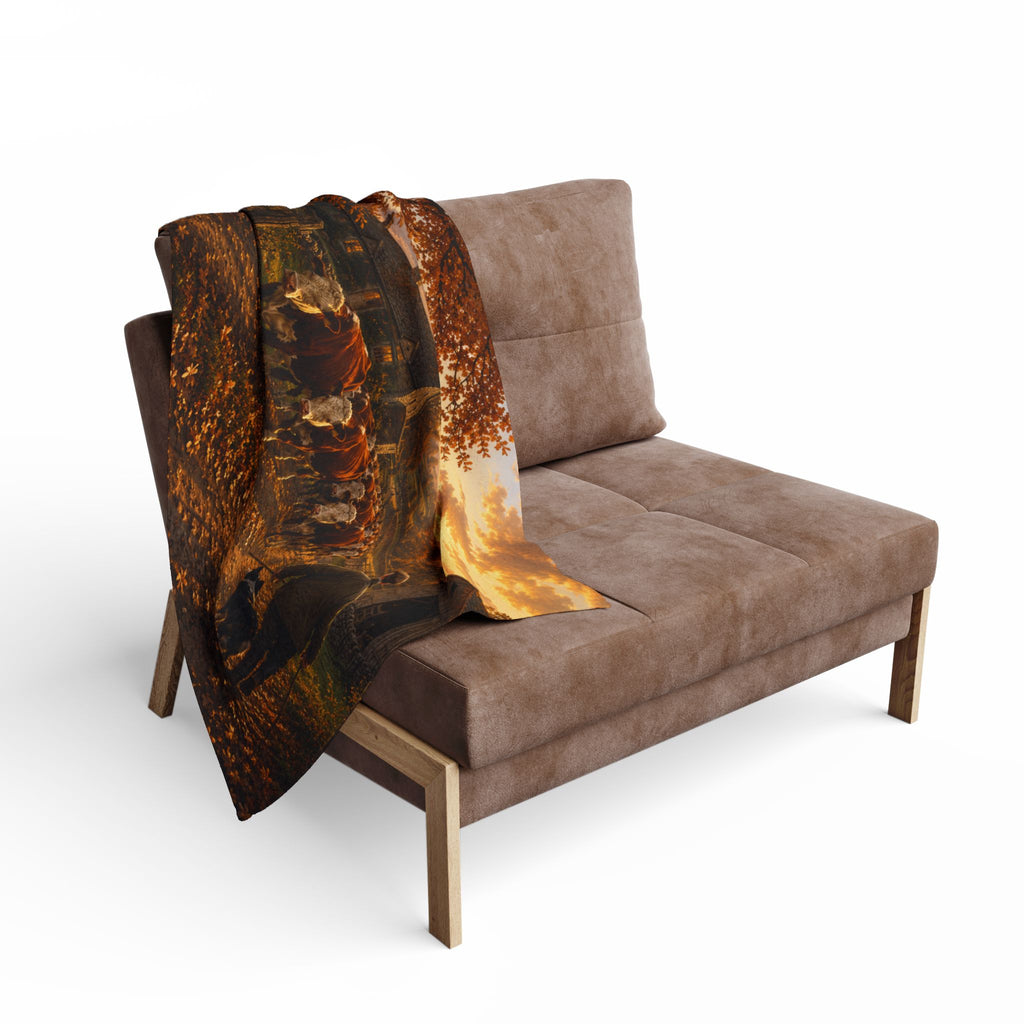 Cattle Coming Home Arctic Fleece Blanket