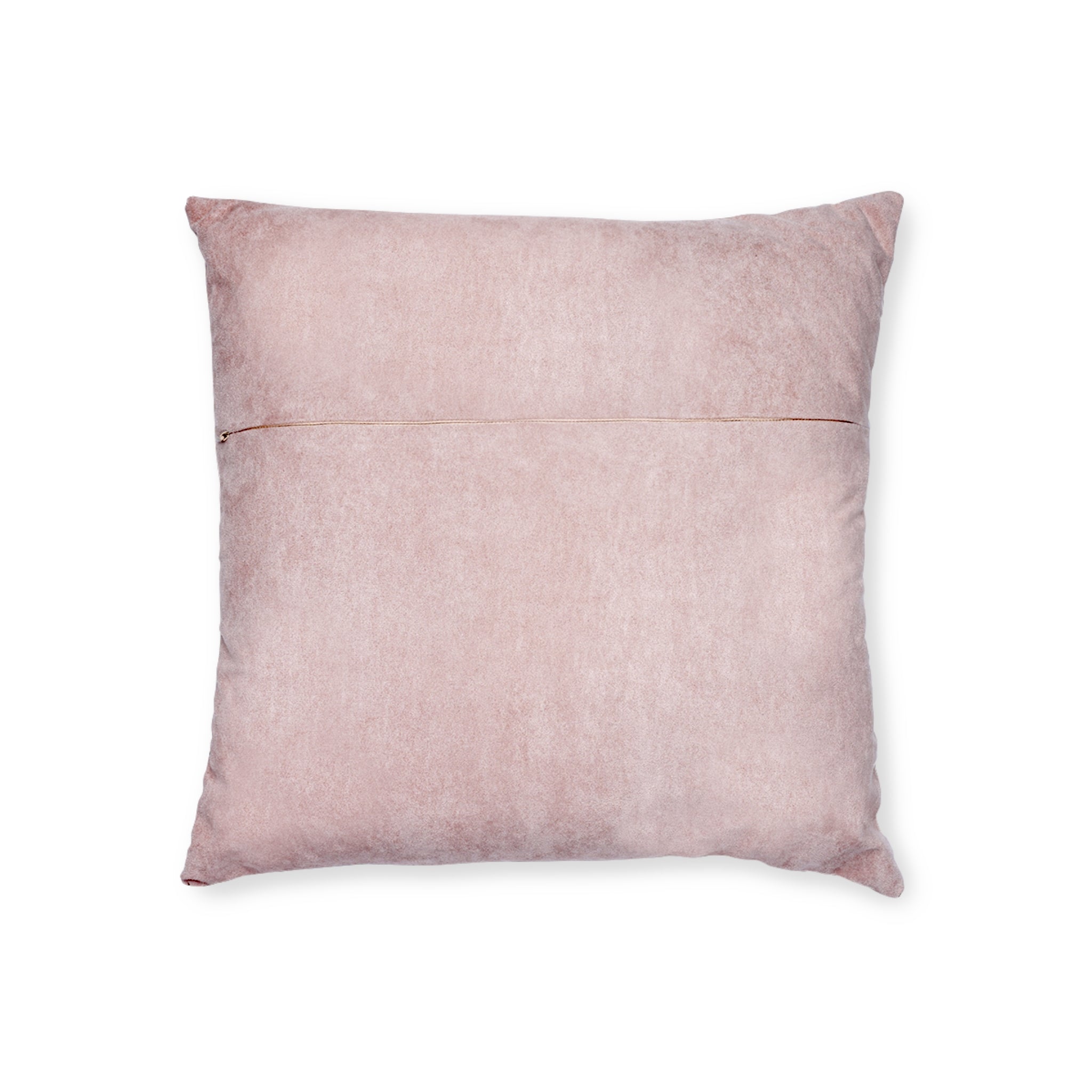Winter Evening in the Village Square Pillow - Pink Back