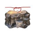 Winter Morning on the Farm Aluminum Ornaments, 1pc