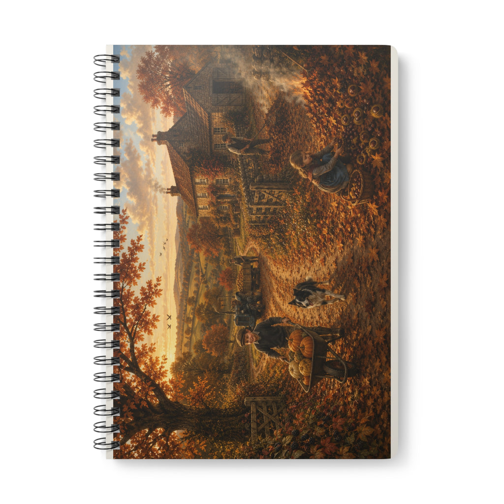 Autumn on the Farm Wirobound Softcover Notebook, A5
