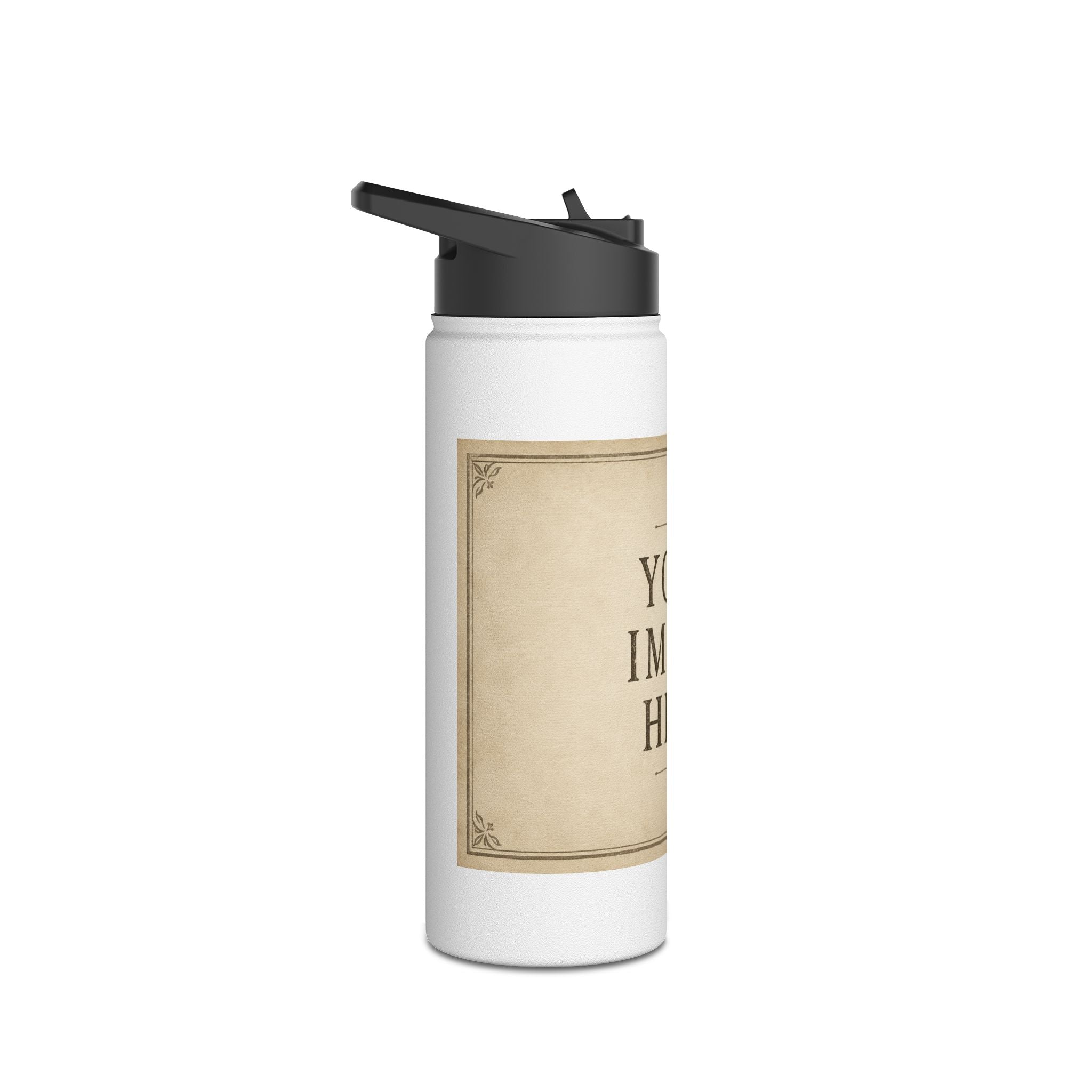 Personalised Memory Stainless Steel Water Bottle, Standard Lid