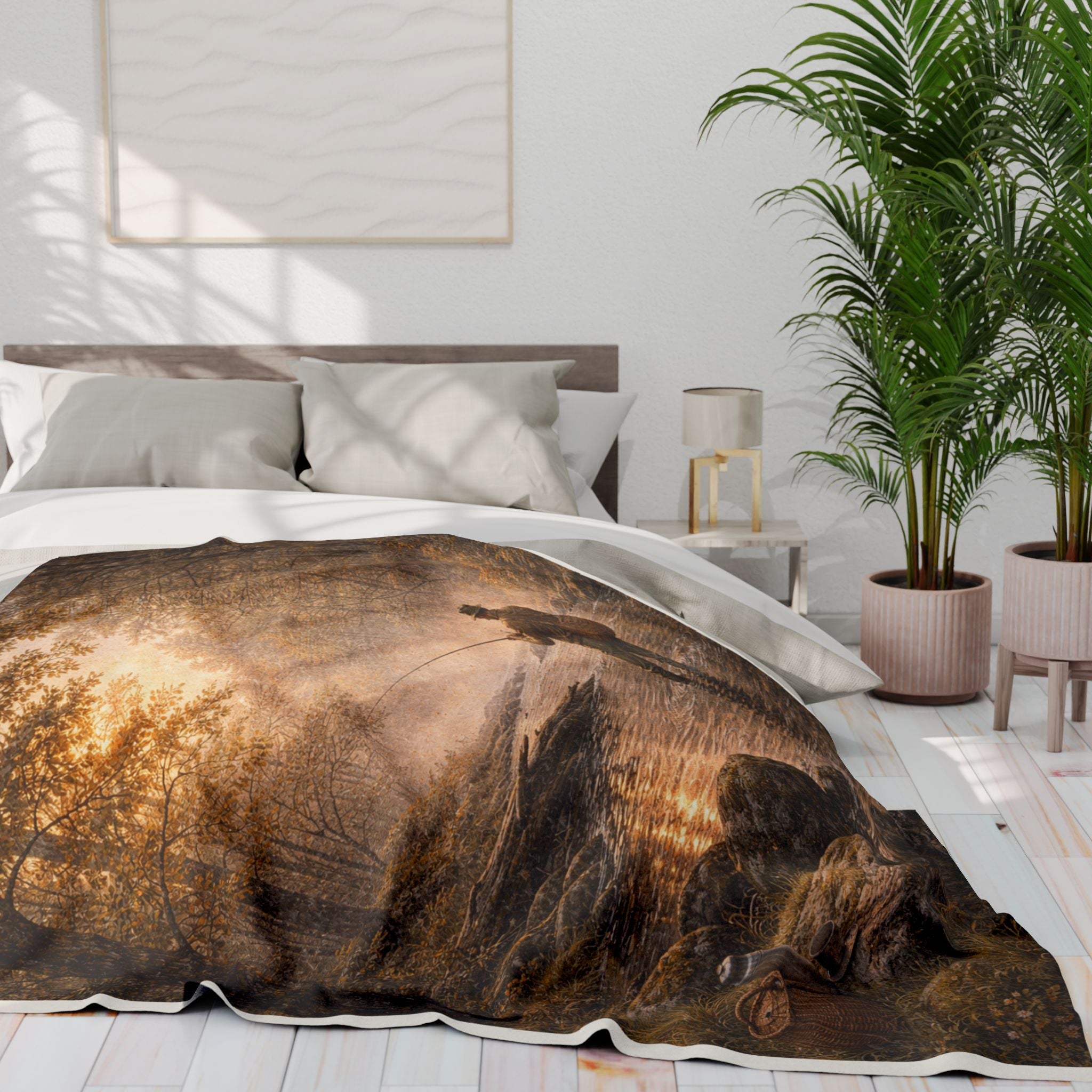 GK05 – The Woodland Fisherman – Countryside Throw Blanket