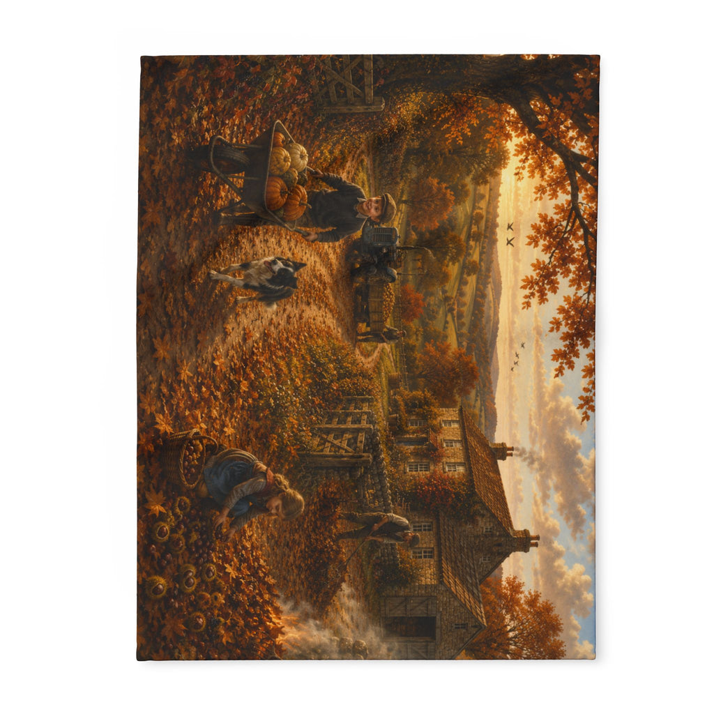 Autumn on the Farm Arctic Fleece Blanket