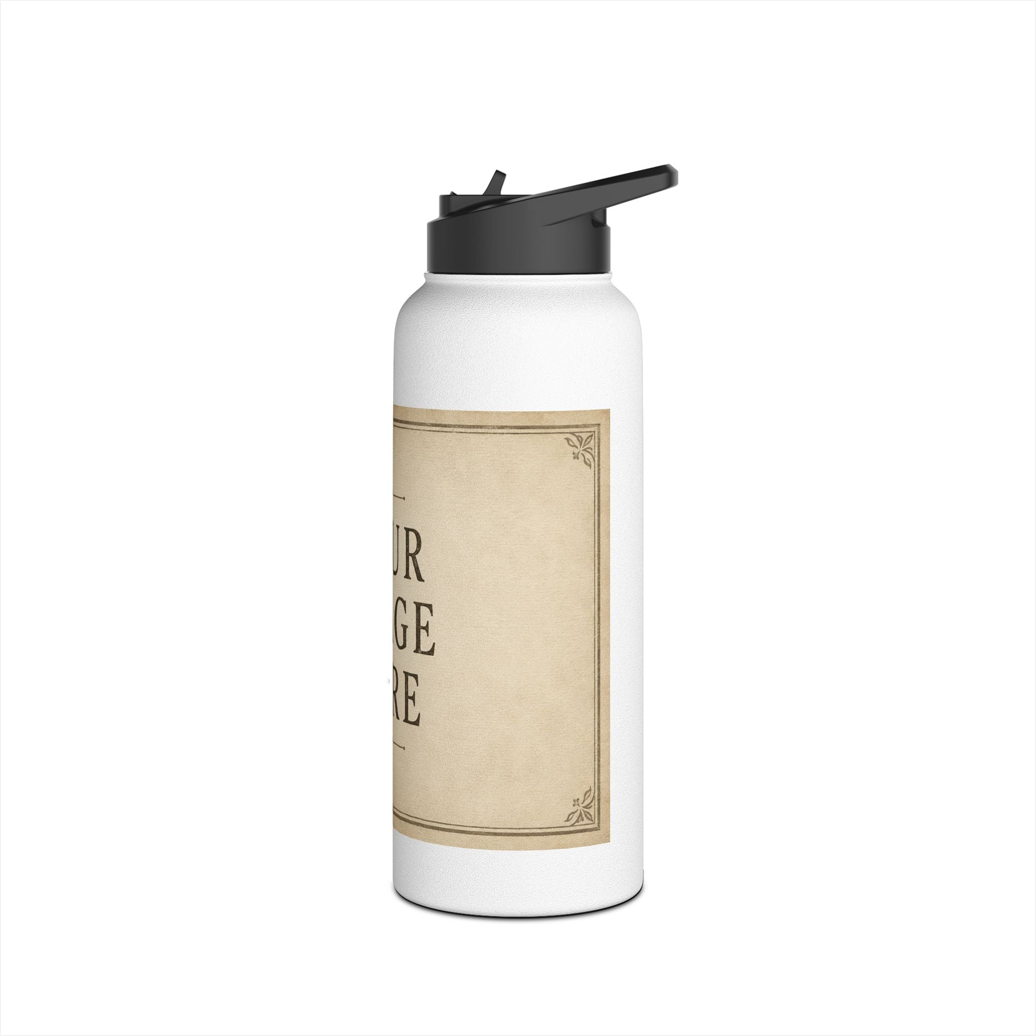 Personalised Memory Stainless Steel Water Bottle, Standard Lid