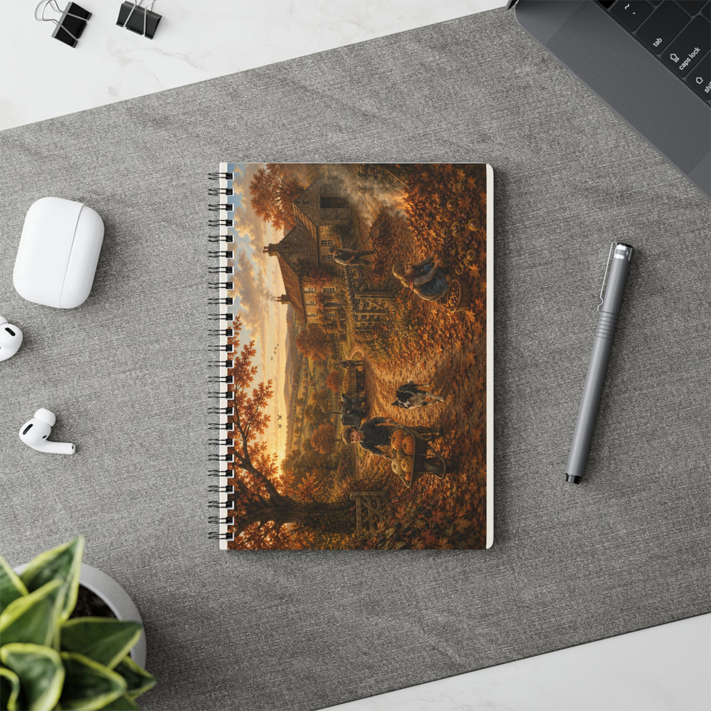 Autumn on the Farm Wirobound Softcover Notebook, A5