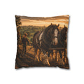 Learning to Plough Square Poly Canvas Pillowcase