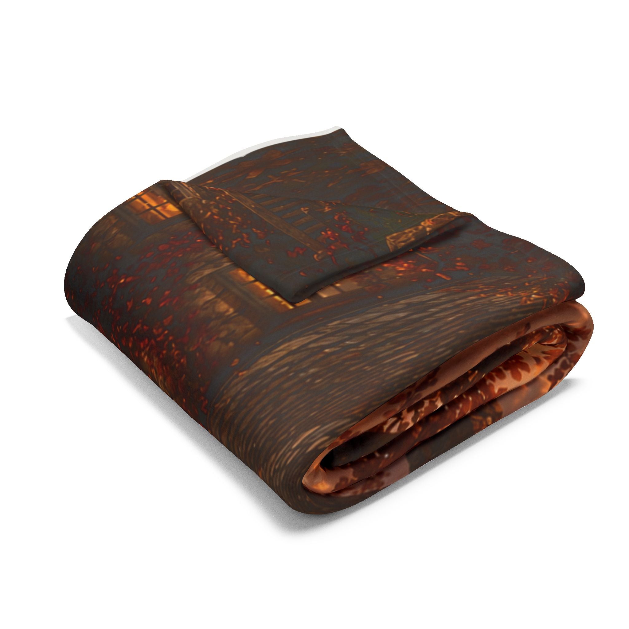 Horkey in the Autumn Lane Arctic Fleece Blanket