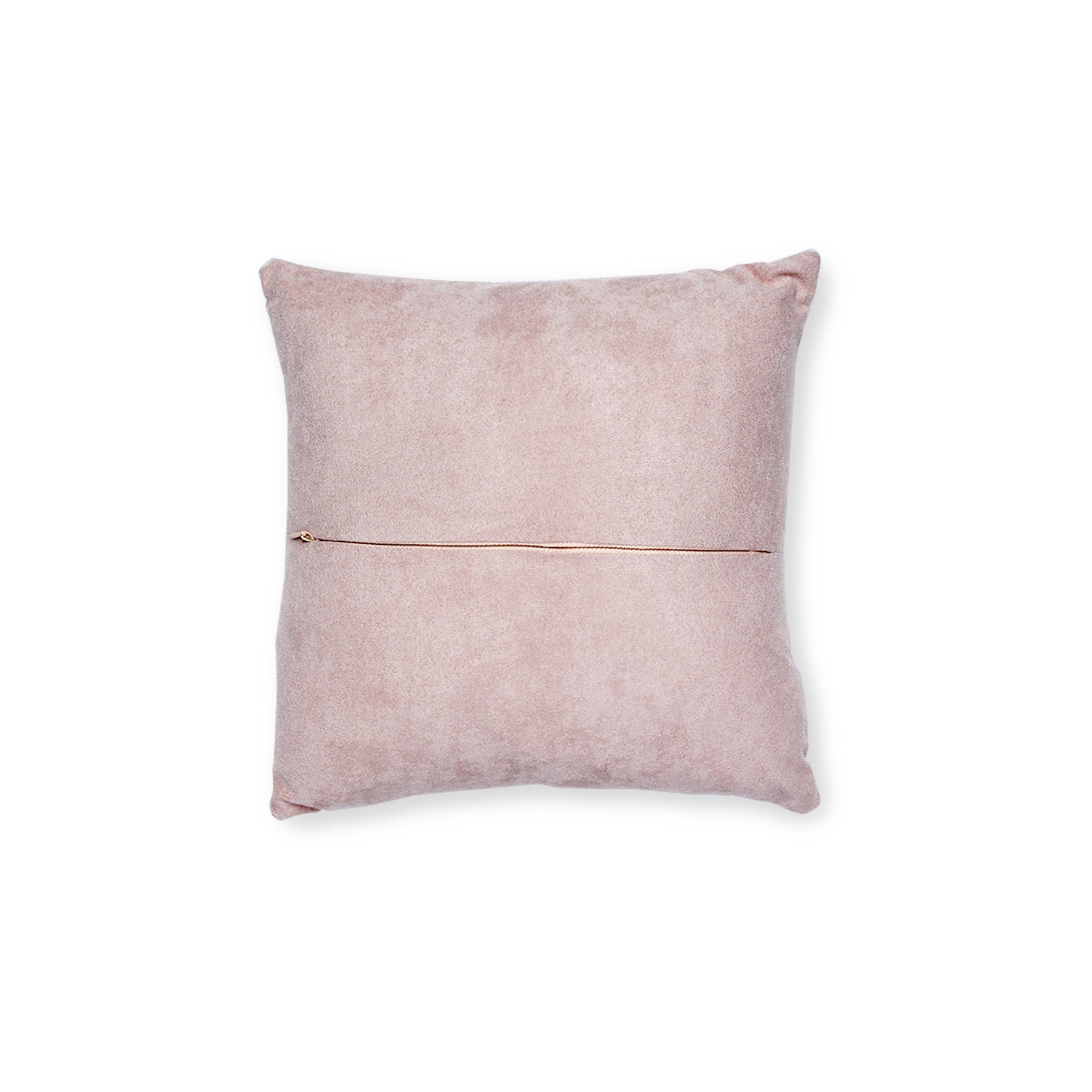 Winter Evening in the Village Square Pillow - Pink Back