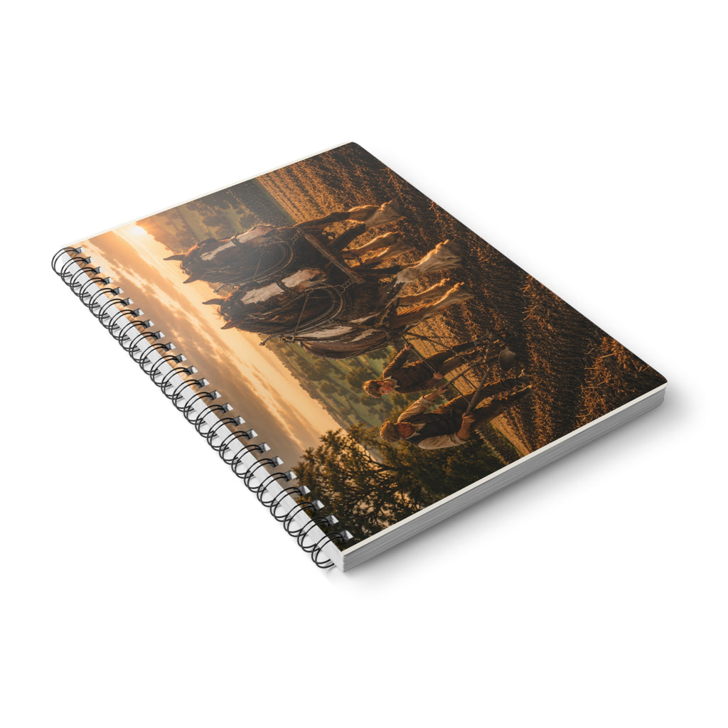 Learning to Plough Wirobound Softcover Notebook, A5