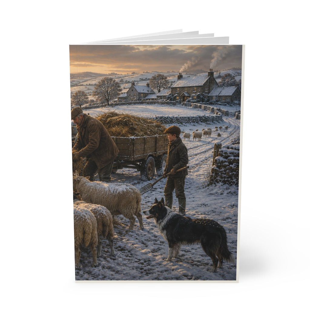 Winter Feeding Time Softcover Notebook, A5