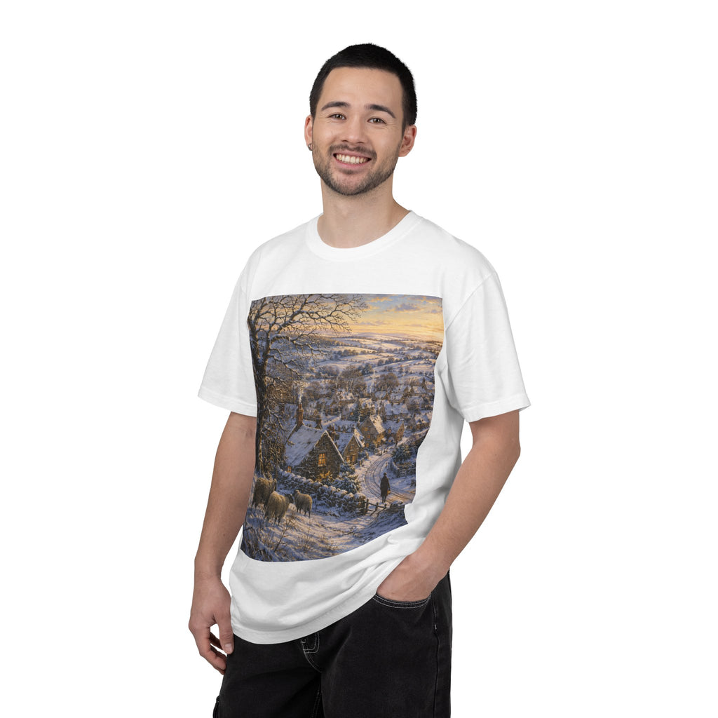 Winter over Willowbrook Village Unisex Garment-Dyed T-shirt