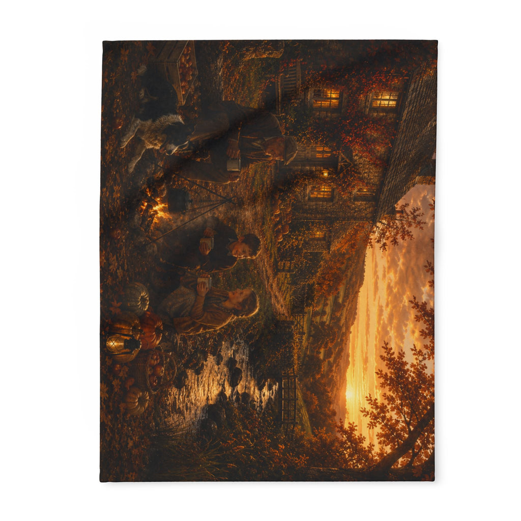 Horkey in the Autumn Lane Arctic Fleece Blanket