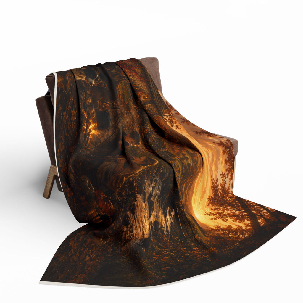 Horkey in the Autumn Lane Arctic Fleece Blanket