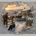 Winter Morning on the Farm Ceramic Christmas Ornaments (Double-Sided)