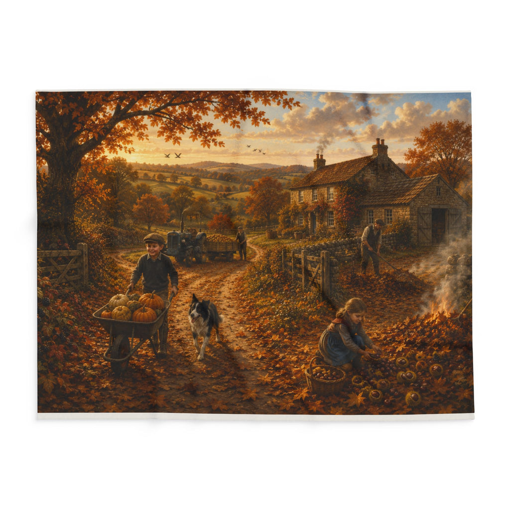 Autumn on the Farm Arctic Fleece Blanket