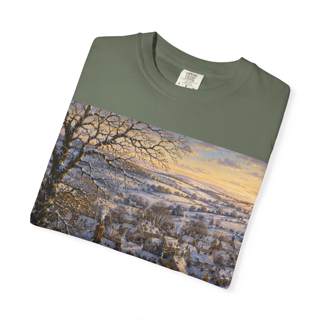 Winter over Willowbrook Village Unisex Garment-Dyed T-shirt