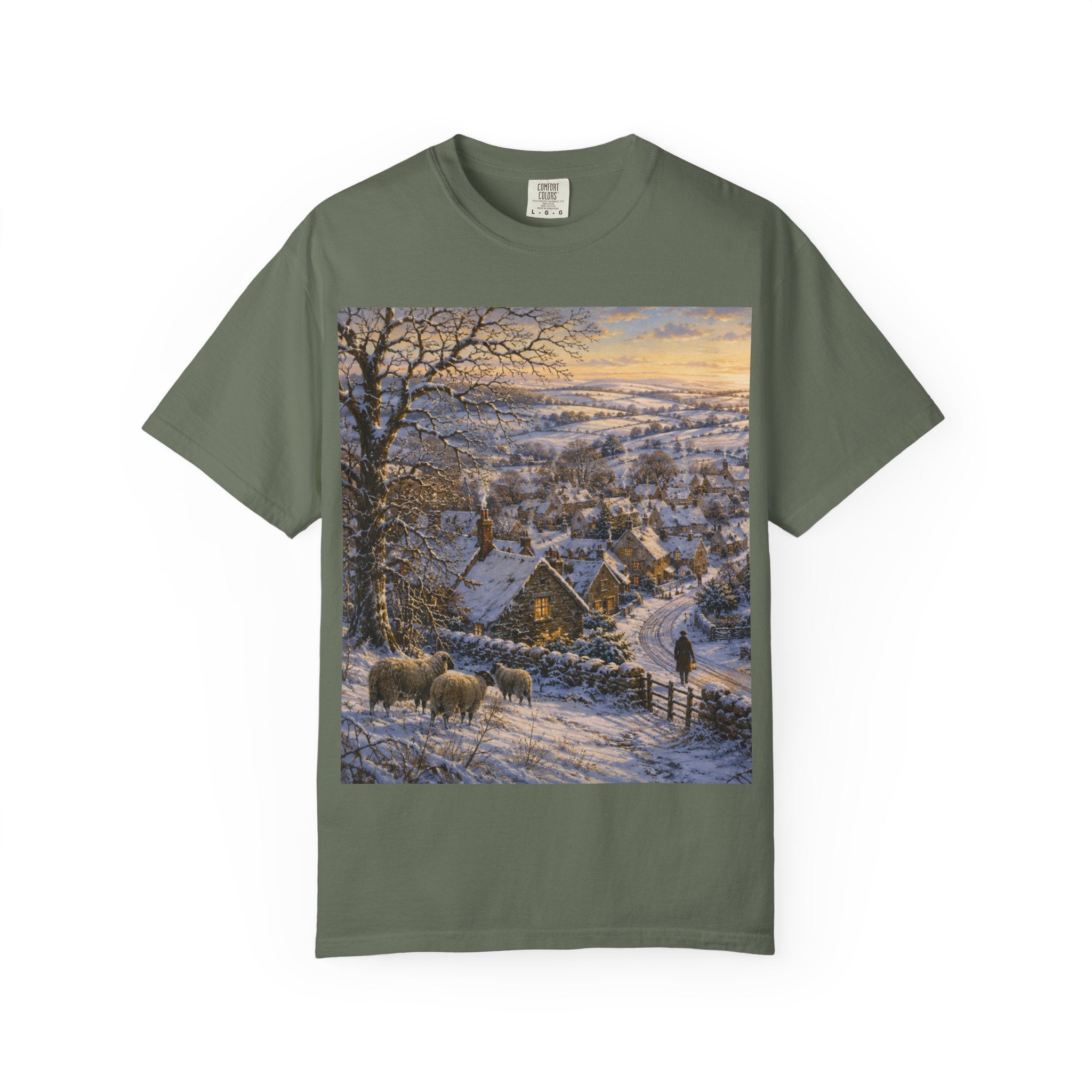 Winter over Willowbrook Village Unisex Garment-Dyed T-shirt