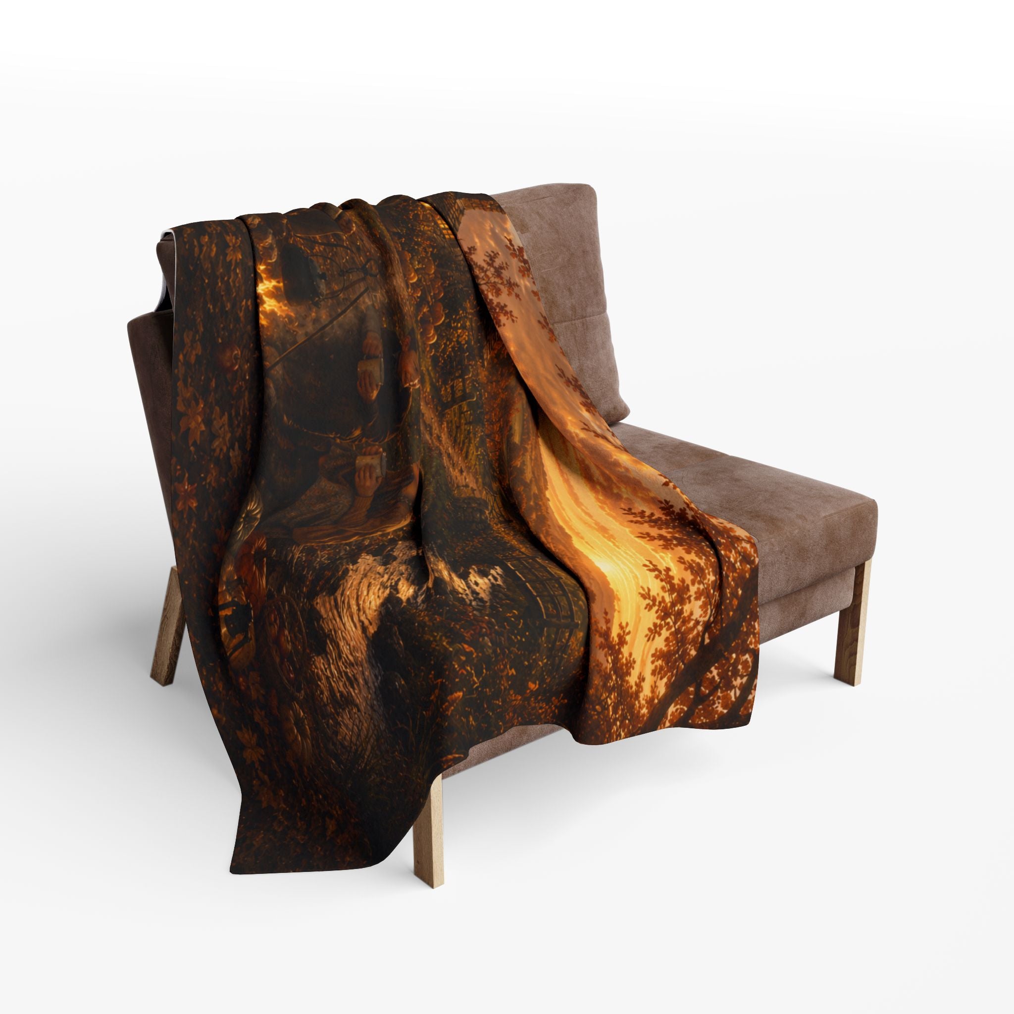 Horkey in the Autumn Lane Arctic Fleece Blanket