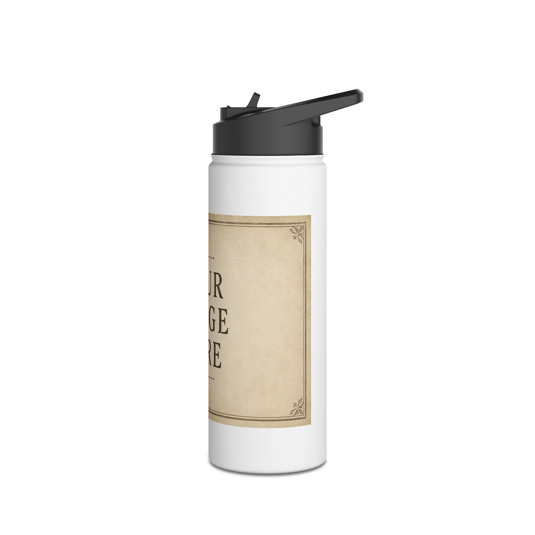 Personalised Memory Stainless Steel Water Bottle, Standard Lid