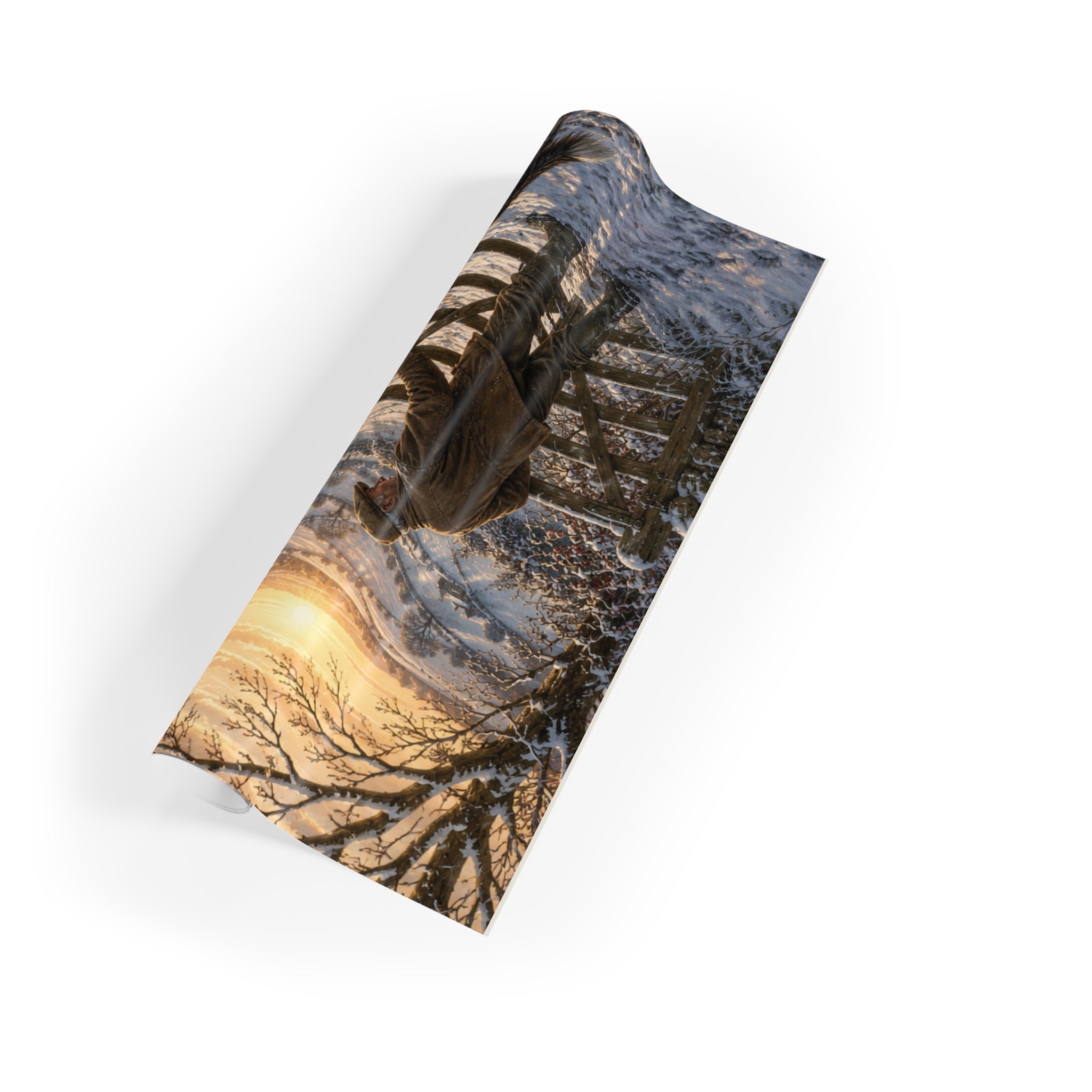 Winter Morning on the Farm Gift Wrapping Paper Rolls, 1pc