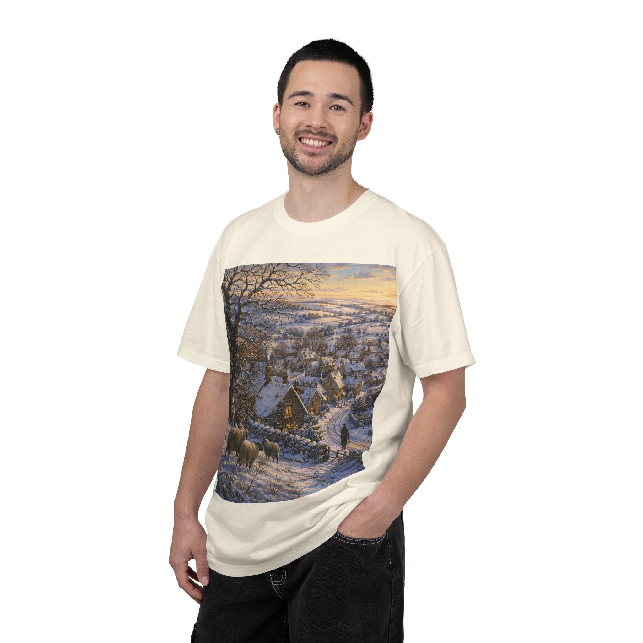 Winter over Willowbrook Village Unisex Garment-Dyed T-shirt