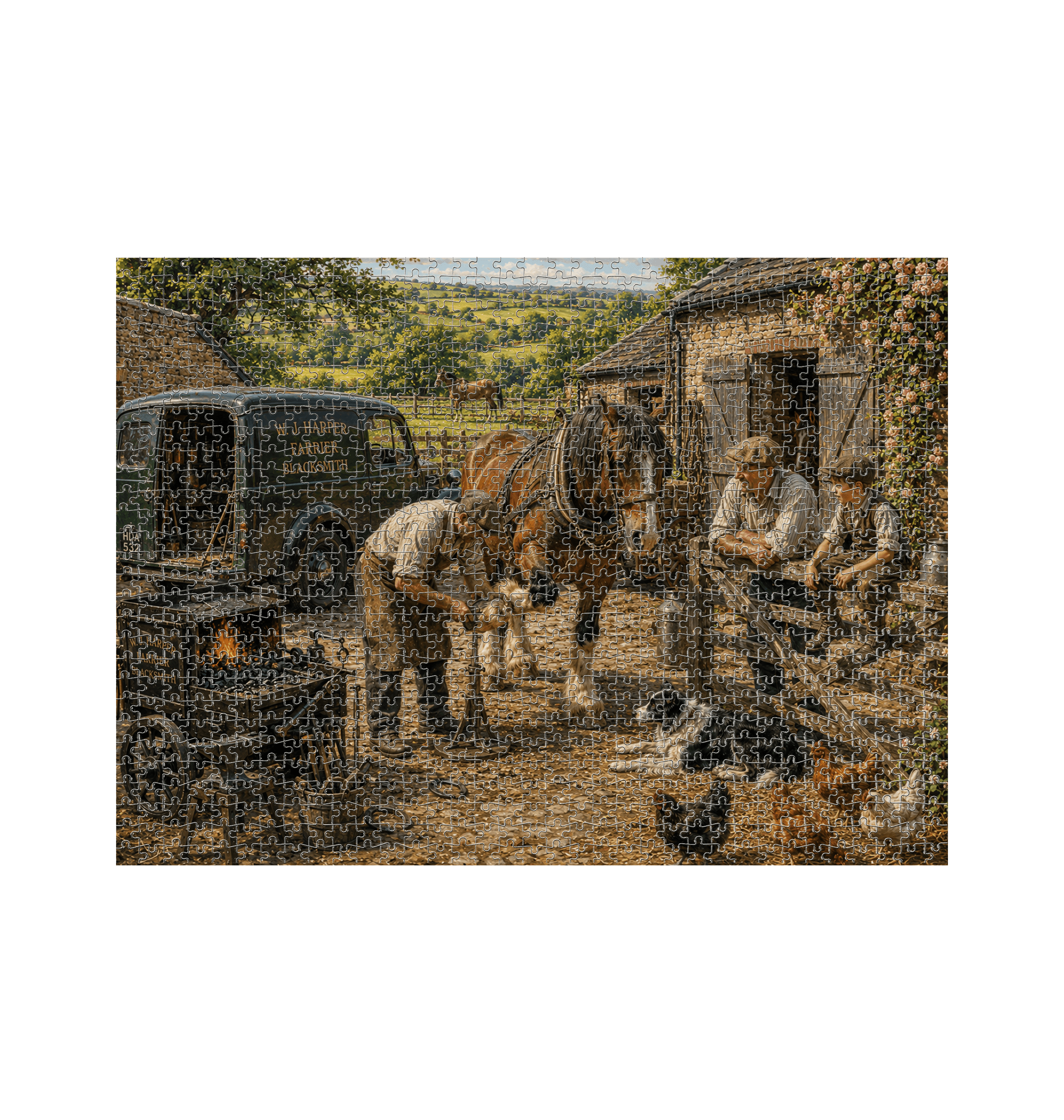 White Jigsaw Puzzles Front