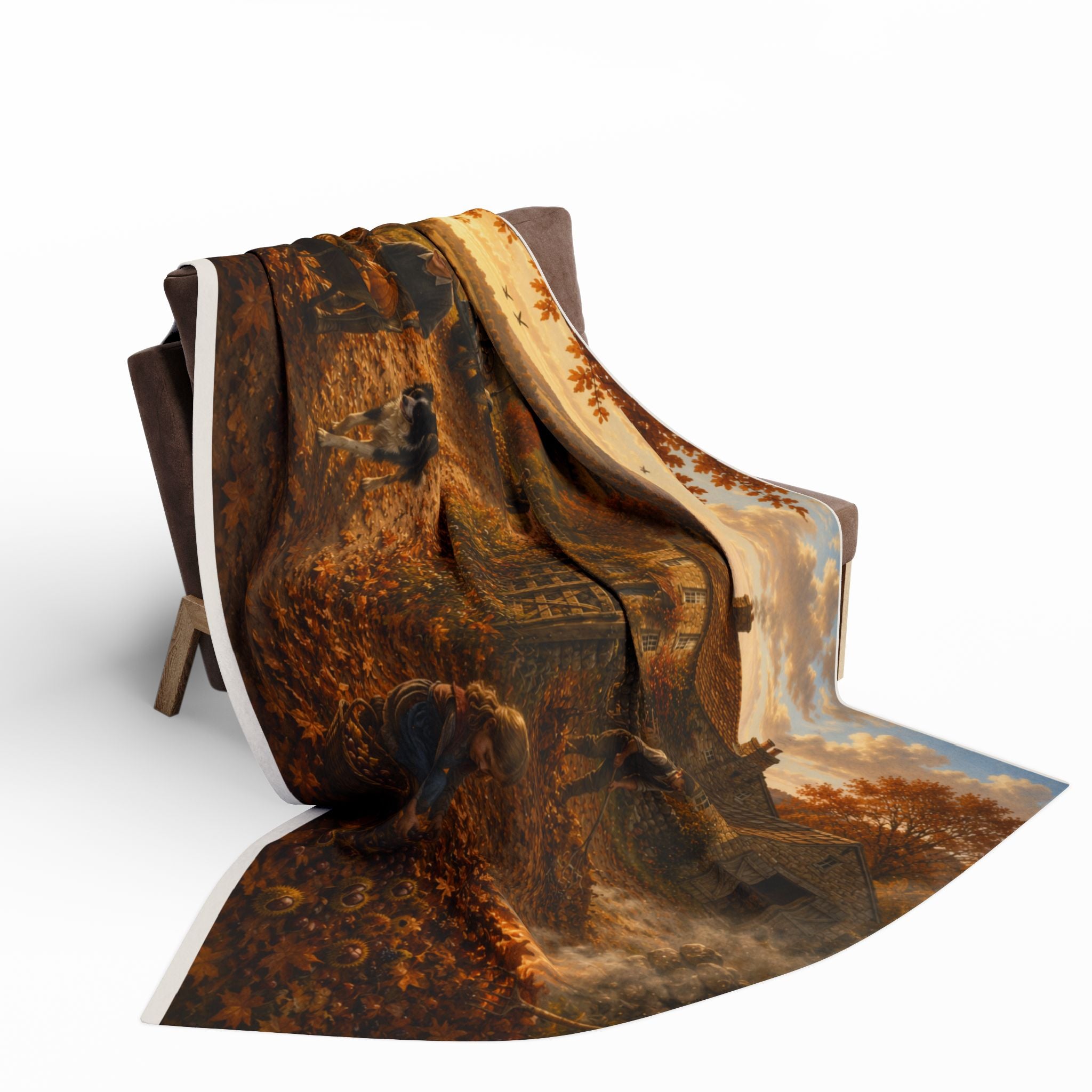 Autumn on the Farm Arctic Fleece Blanket