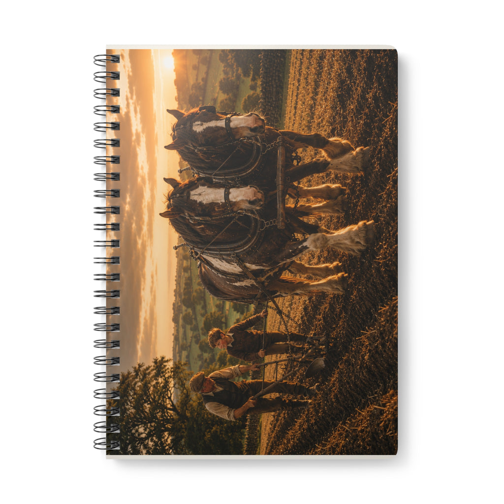 Learning to Plough Wirobound Softcover Notebook, A5