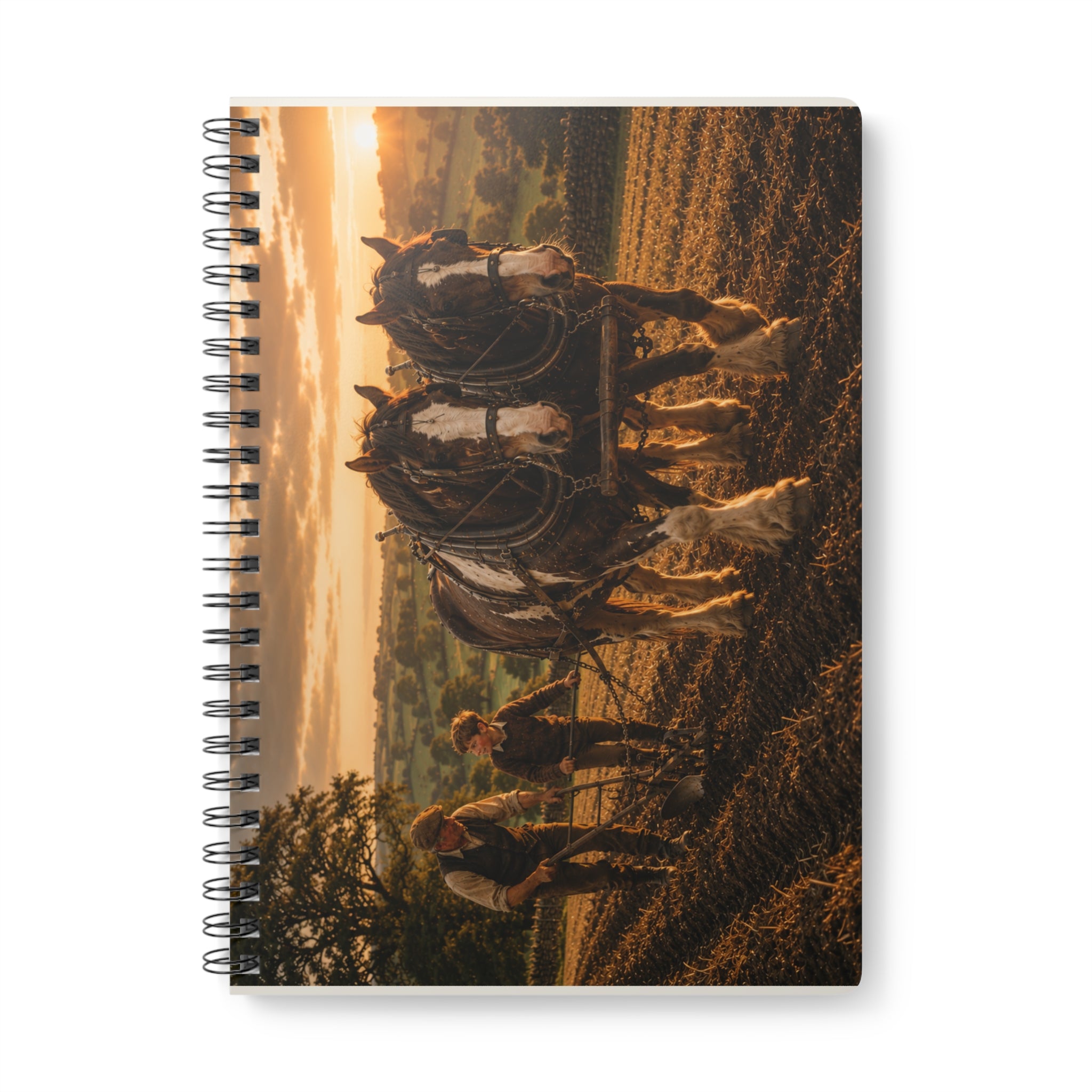Learning to Plough Wirobound Softcover Notebook, A5