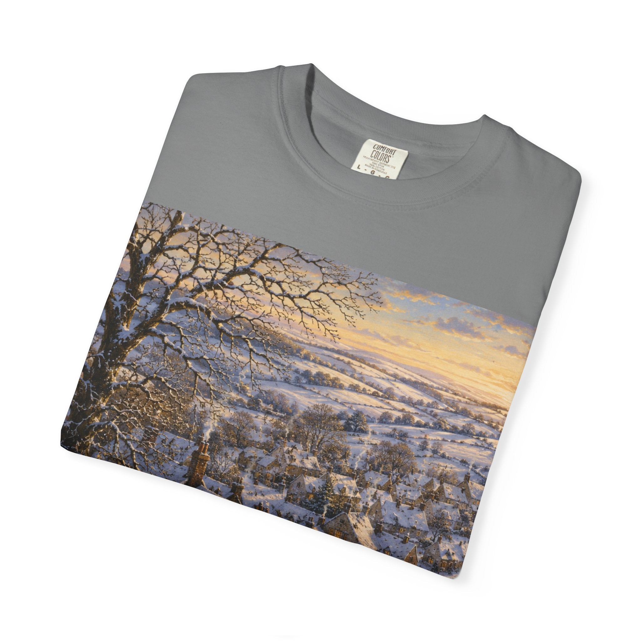 Winter over Willowbrook Village Unisex Garment-Dyed T-shirt